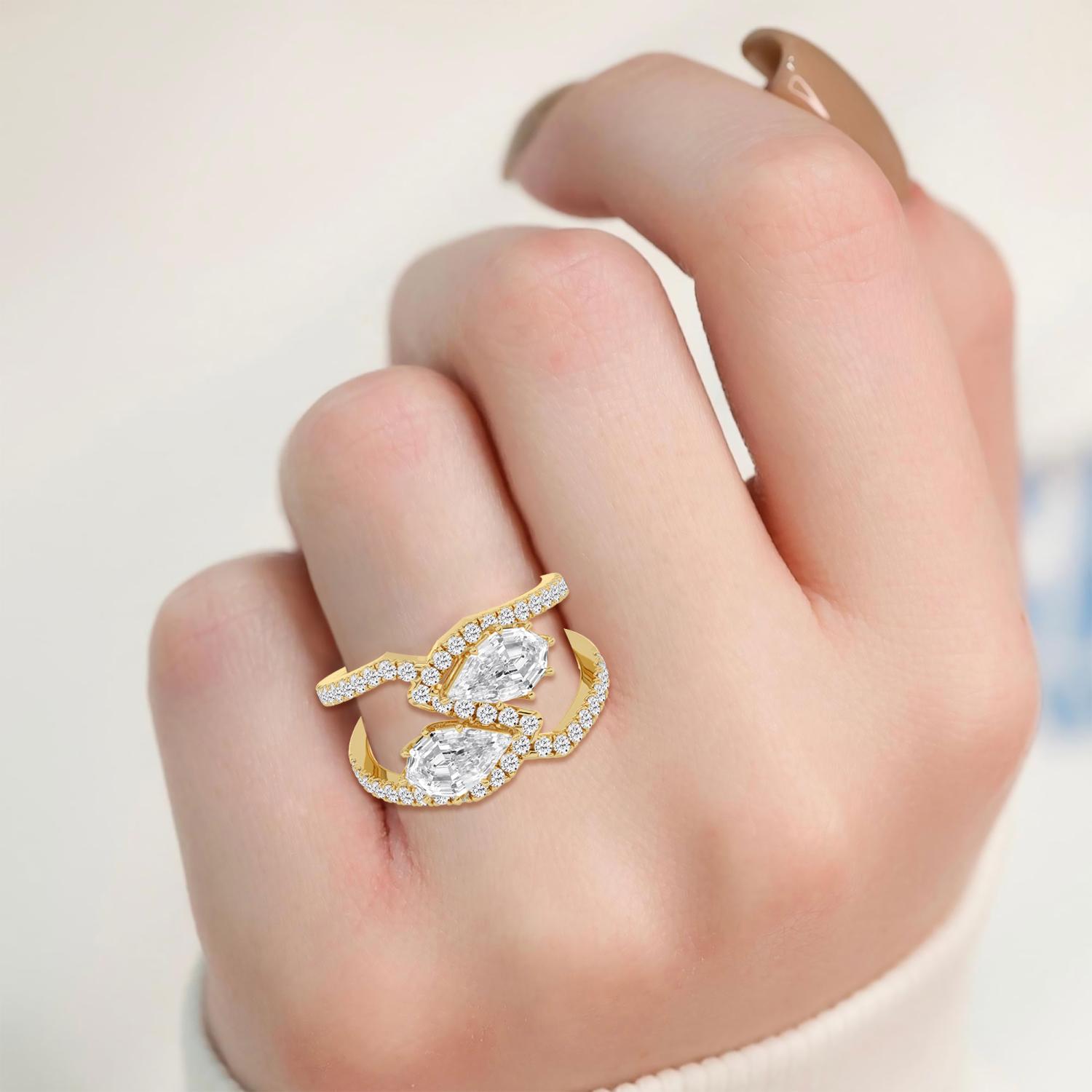 14K Yellow Gold Diamond Ring