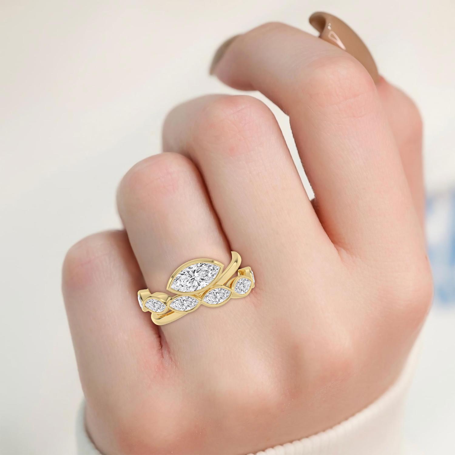 14K Yellow Gold Diamond Ring
