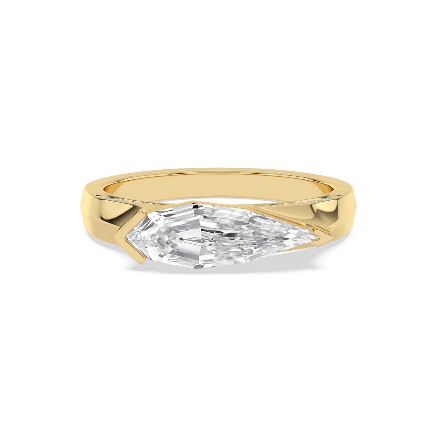 14K Yellow Gold Diamond Ring